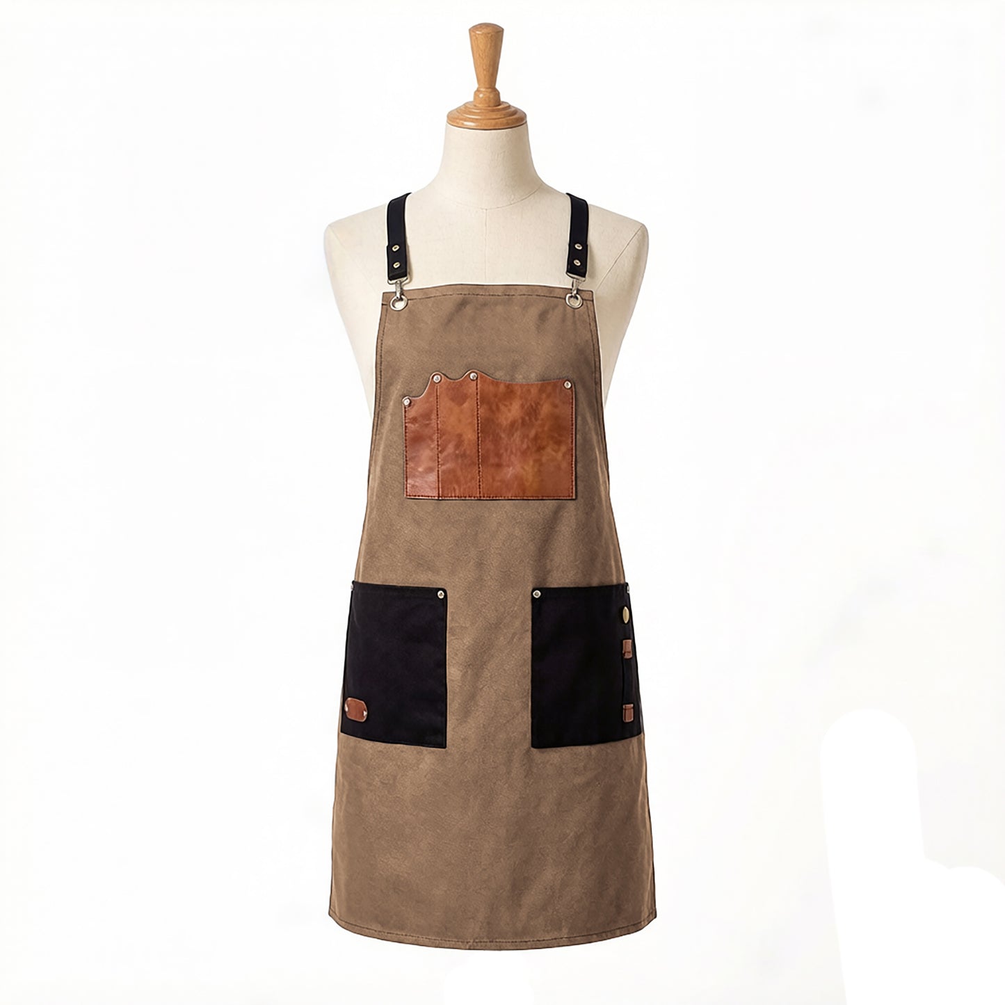 Utility Work Apron with Multi Pocket Design Full Coverage Apron for Kitchen Studio Workshop and Home