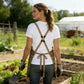 Men's Heavy Duty Canvas Tool Apron with Adjustable Shoulder Straps Multi Pocket Work Apron