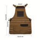 Men's Heavy Duty Canvas Tool Apron with Adjustable Shoulder Straps Multi Pocket Work Apron