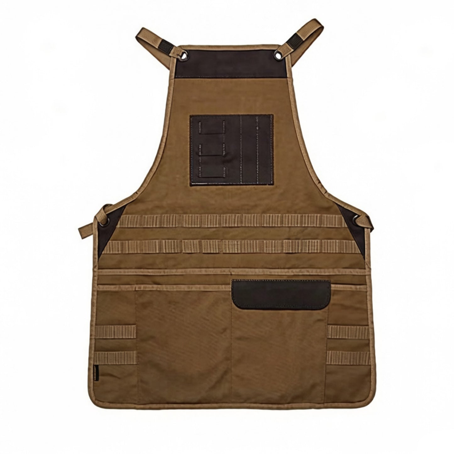 Men's Heavy Duty Canvas Tool Apron with Adjustable Shoulder Straps Multi Pocket Work Apron