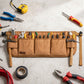 Men's Multi Pocket Tool Apron with Adjustable Waist Strap Durable Canvas Utility Work Apron