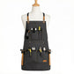 Heavy Duty Cotton Tool Apron with Adjustable Shoulder Straps Multi Pocket Work Apron for Woodworking