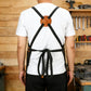 Heavy Duty Cotton Tool Apron with Adjustable Shoulder Straps Multi Pocket Work Apron for Woodworking