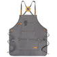Heavy Duty Cotton Tool Apron with Adjustable Shoulder Straps Multi Pocket Work Apron for Woodworking