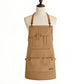 Heavy Duty Cotton Tool Apron with Adjustable Shoulder Straps Multi Pocket Work Apron for Woodworking