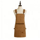 Heavy Duty Cotton Tool Apron with Adjustable Cross Back Straps Multi Pocket Work Apron for Woodwork