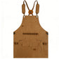 Heavy Duty Cotton Tool Apron with Adjustable Cross Back Straps Multi Pocket Work Apron for Woodwork