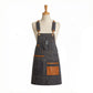 Heavy Duty Cotton Tool Apron with Adjustable Cross Back Straps Multi Pocket Utility Work Apron