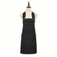 Cotton Kitchen Apron with Adjustable Cross Back Straps Multi Pocket Utility Apron for Cooking Baking
