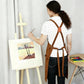 Cotton Kitchen Apron with Adjustable Cross Back Straps Multi Pocket Utility Apron for Cooking Baking