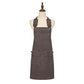 Cotton Kitchen Apron with Adjustable Cross Back Straps Multi Pocket Utility Apron for Cooking Baking