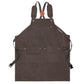 Cotton Kitchen Apron with Adjustable Cross Back Straps Multi Pocket Utility Apron for Cooking Baking
