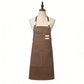 Cotton Kitchen Apron with Cross Back Straps Multi Pocket Utility Apron for Cooking Baking Craft