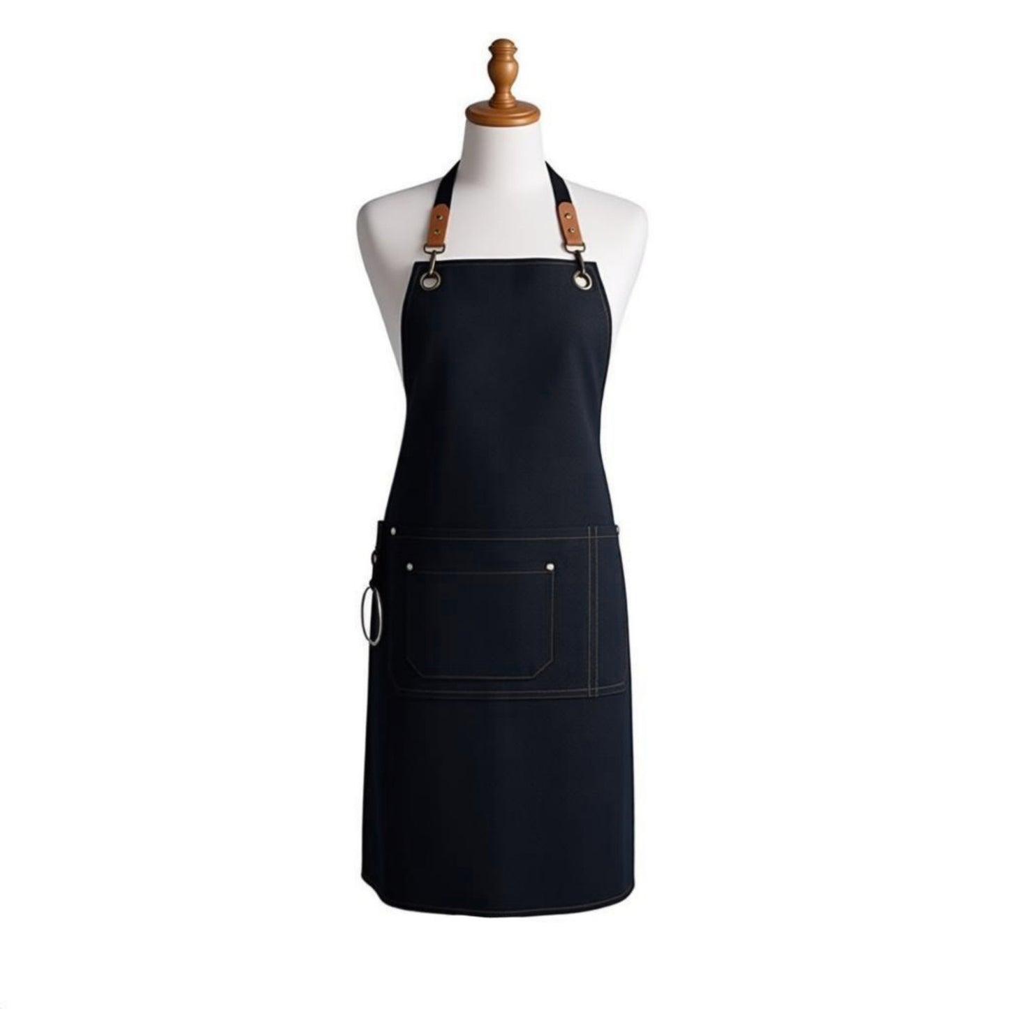 Cotton Kitchen Apron with Cross Back Straps Multi Pocket Utility Apron for Cooking Baking Craft