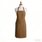 Cotton Kitchen Apron with Cross Back Straps Multi Pocket Utility Apron for Cooking Baking Craft