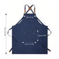 Cotton Kitchen Apron with Cross Back Straps Multi Pocket Utility Apron for Cooking Baking Craft
