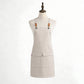 Cotton Kitchen Apron with Cross Back Straps Multi Pocket Utility Apron for Cooking Baking Craft