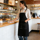 Cotton Kitchen Apron with Cross Back Straps Multi Pocket Utility Apron for Cooking Baking Craft