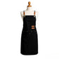 Cotton Kitchen Apron with Cross Back Straps Multi Pocket Utility Apron for Cooking Baking Craft