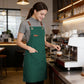 Cotton Kitchen Apron with Cross Back Straps Multi Pocket Utility Apron for Cooking Baking Craft