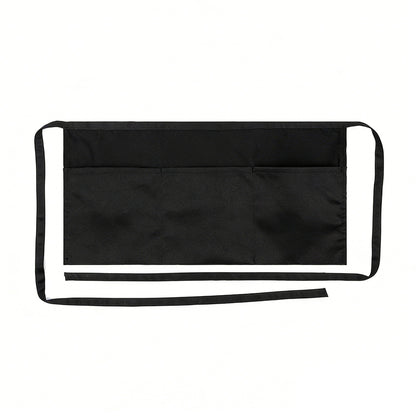 Cotton Waist Apron with Pockets Half Apron Utility Server Apron for Cooking Serving Craft Work