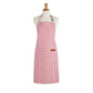 Striped Kitchen Apron Cotton Blend Adjustable Neck Apron with Pocket for Cooking Baking Home Use