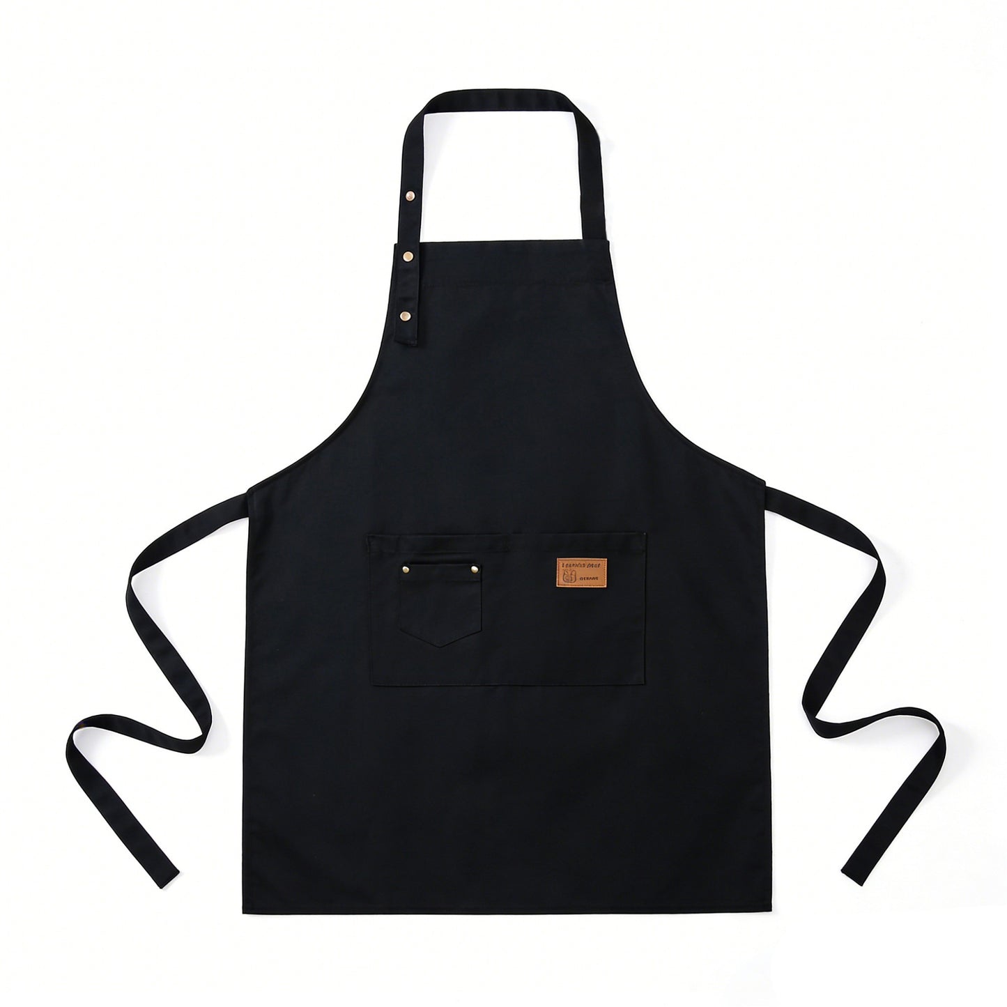 Kitchen Apron Cotton Blend Adjustable Neck Apron with Pocket for Cooking Baking Crafting