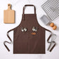 Kitchen Apron Cotton Blend Adjustable Neck Apron with Pocket for Cooking Baking Crafting