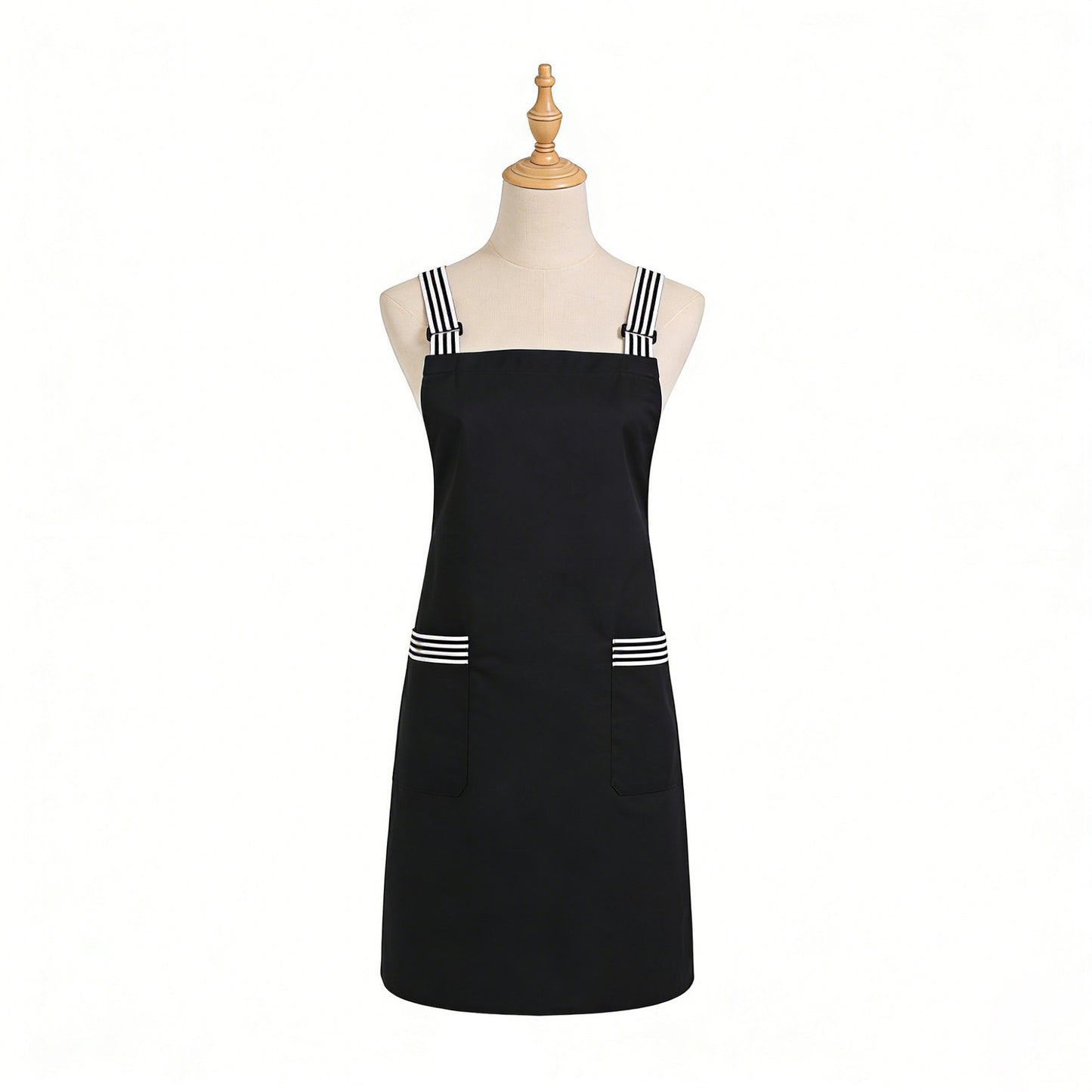Kitchen Apron Cotton Blend Adjustable Neck Apron with Dual Pockets for Cooking Baking Kitchen Use