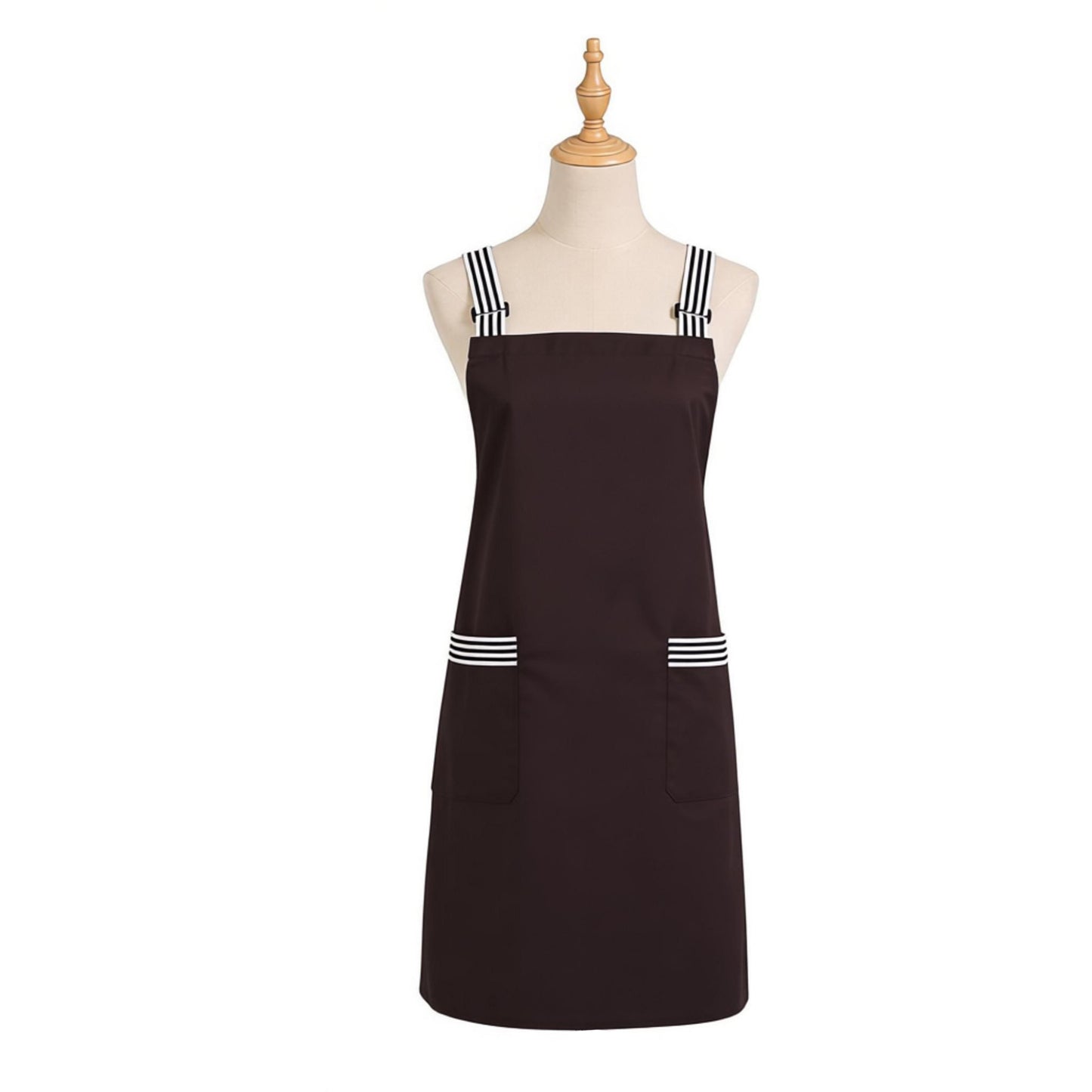 Kitchen Apron Cotton Blend Adjustable Neck Apron with Dual Pockets for Cooking Baking Kitchen Use