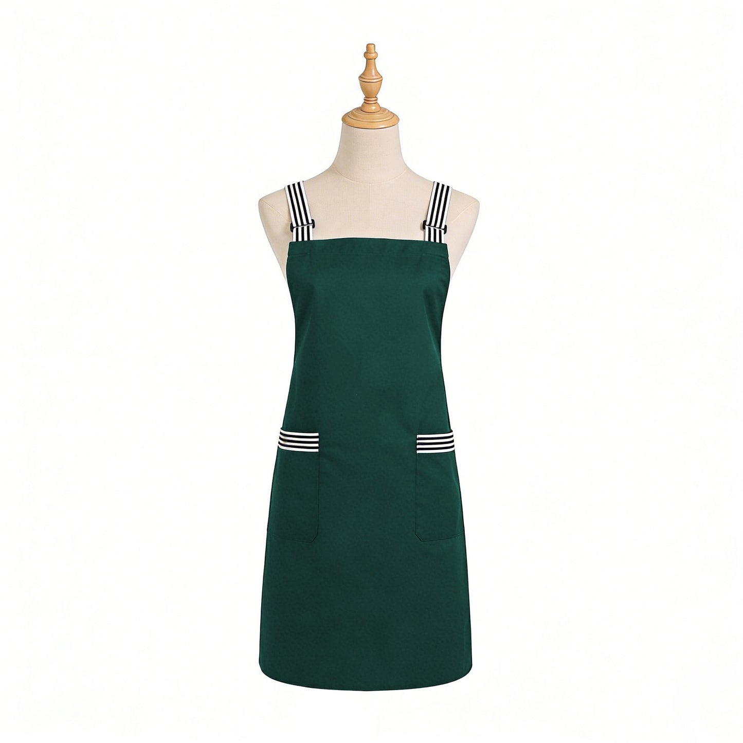Kitchen Apron Cotton Blend Adjustable Neck Apron with Dual Pockets for Cooking Baking Kitchen Use