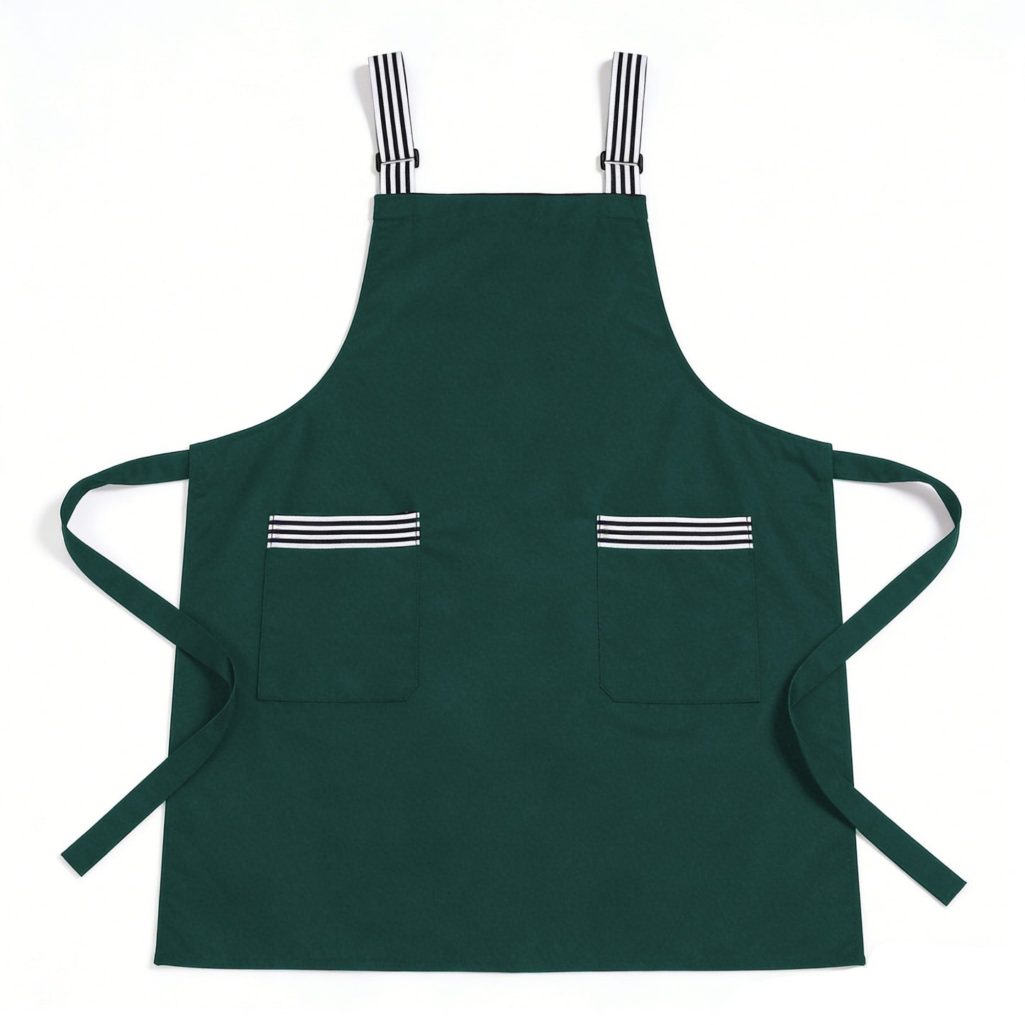 Kitchen Apron Cotton Blend Adjustable Neck Apron with Dual Pockets for Cooking Baking Kitchen Use