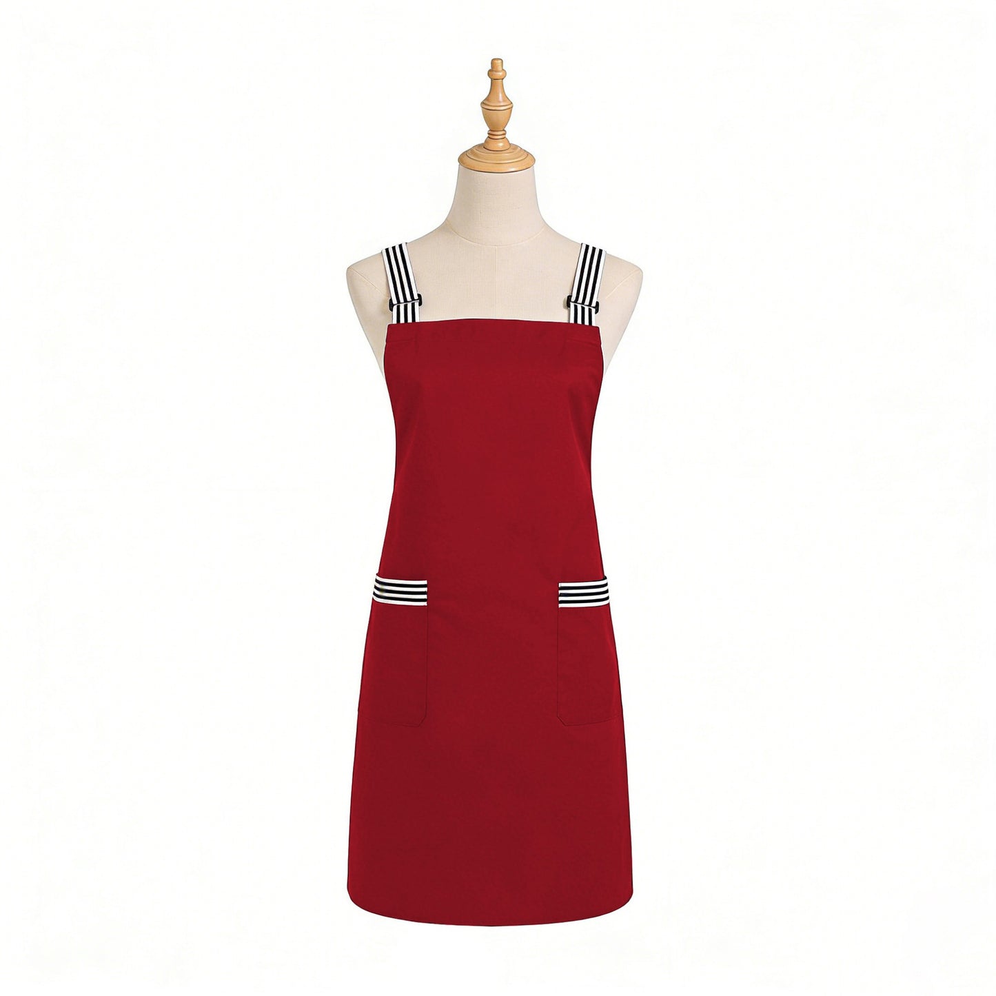Kitchen Apron Cotton Blend Adjustable Neck Apron with Dual Pockets for Cooking Baking Kitchen Use