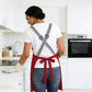 Kitchen Apron Cotton Blend Adjustable Neck Apron with Dual Pockets for Cooking Baking Kitchen Use