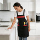 Kitchen Apron Adjustable Strap Apron with Contrast Trim and Dual Pockets for Cooking Work