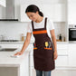 Kitchen Apron Adjustable Strap Apron with Contrast Trim and Dual Pockets for Cooking Work