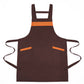 Kitchen Apron Adjustable Strap Apron with Contrast Trim and Dual Pockets for Cooking Work