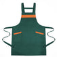 Kitchen Apron Adjustable Strap Apron with Contrast Trim and Dual Pockets for Cooking Work