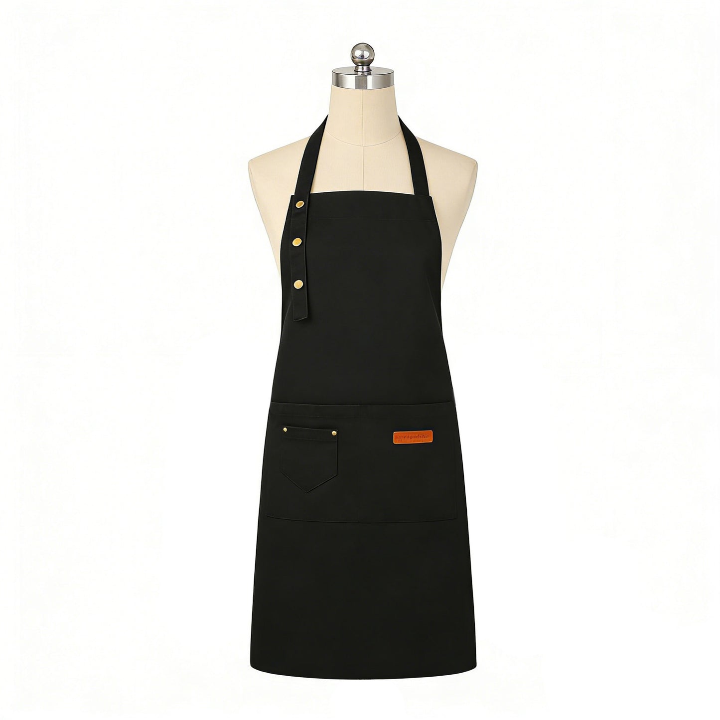 Kitchen Apron Polyester Adjustable Neck Apron with Pocket for Cooking Baking Work Use