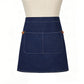 Waist Apron Cotton Work Apron with Multi Pocket Utility Design Adjustable Tie for Cooking Server