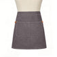 Waist Apron Cotton Work Apron with Multi Pocket Utility Design Adjustable Tie for Cooking Server