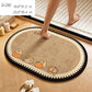 Oval Diatomite Bath Mat Soft Suede Surface Quick Dry Cute Cartoon Bathroom Floor Mat