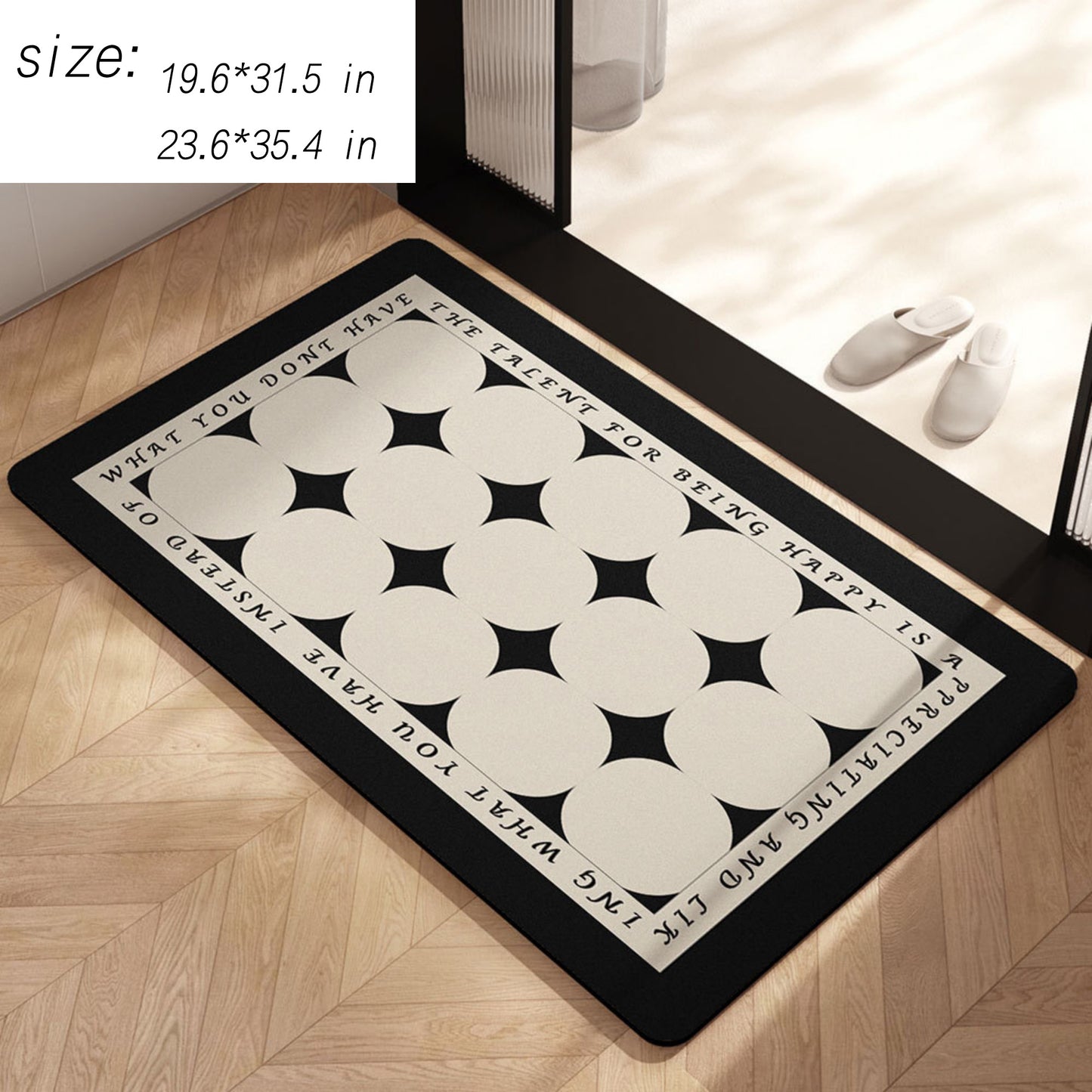 Rectangular Diatomite Bath Mat Soft Suede Surface Bathroom Floor Mat