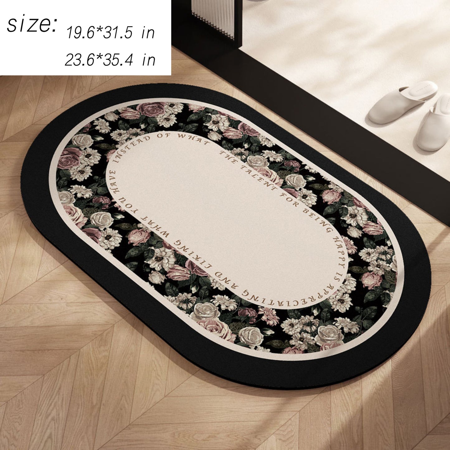 Absorbent Bathroom Floor Mat Non Slip Quick Dry Bath Rug Soft Diatom Mud Entryway Mat