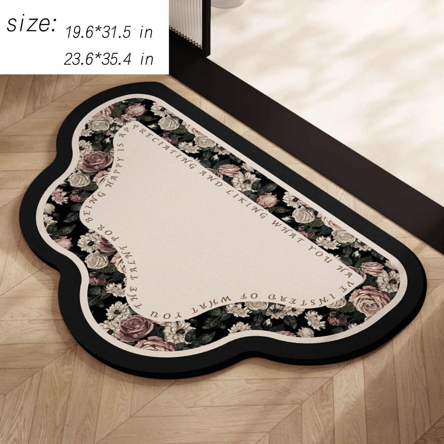 Irregular Shape Bathroom Floor Mat Non Slip Quick Dry Absorbent Bath Rug Soft Diatom Mud Mat
