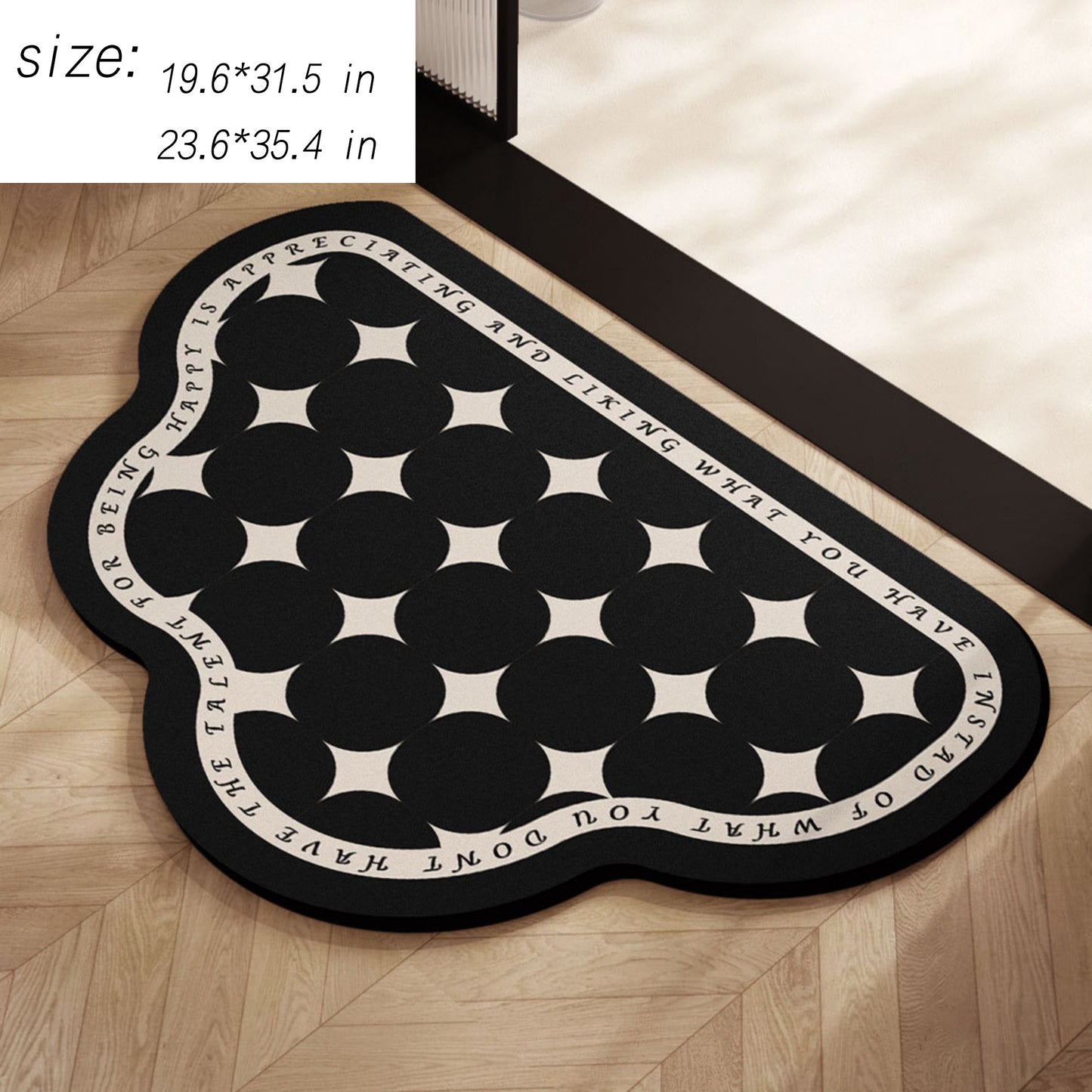 Irregular Shape Bathroom Floor Mat Non Slip Quick Dry Absorbent Bath Rug Soft Diatom Mud Mat