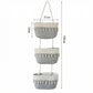 3 Tier Hanging Storage Basket Cotton Rope Wall Organizer Tassel Decorative Storage