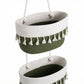 3 Tier Hanging Storage Basket Cotton Rope Wall Organizer Tassel Decorative Storage