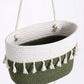 3 Tier Hanging Storage Basket Cotton Rope Wall Organizer Tassel Decorative Storage