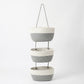 3 Tier Hanging Storage Basket Cotton Rope Wall Organizer Tassel Decorative Storage